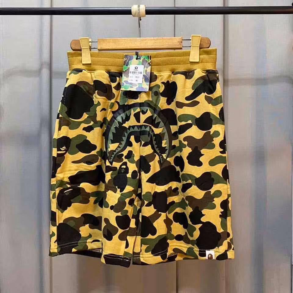 BAPE Big ABC Camo Shark Sweat Shorts Green BAPE Big ABC Camo Shark Sweat Shorts Green